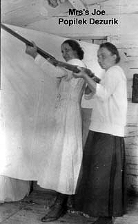 Mrs. Joseph Popilek and Mrs. Joseph Dezurik.